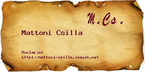 Mattoni Csilla névjegykártya